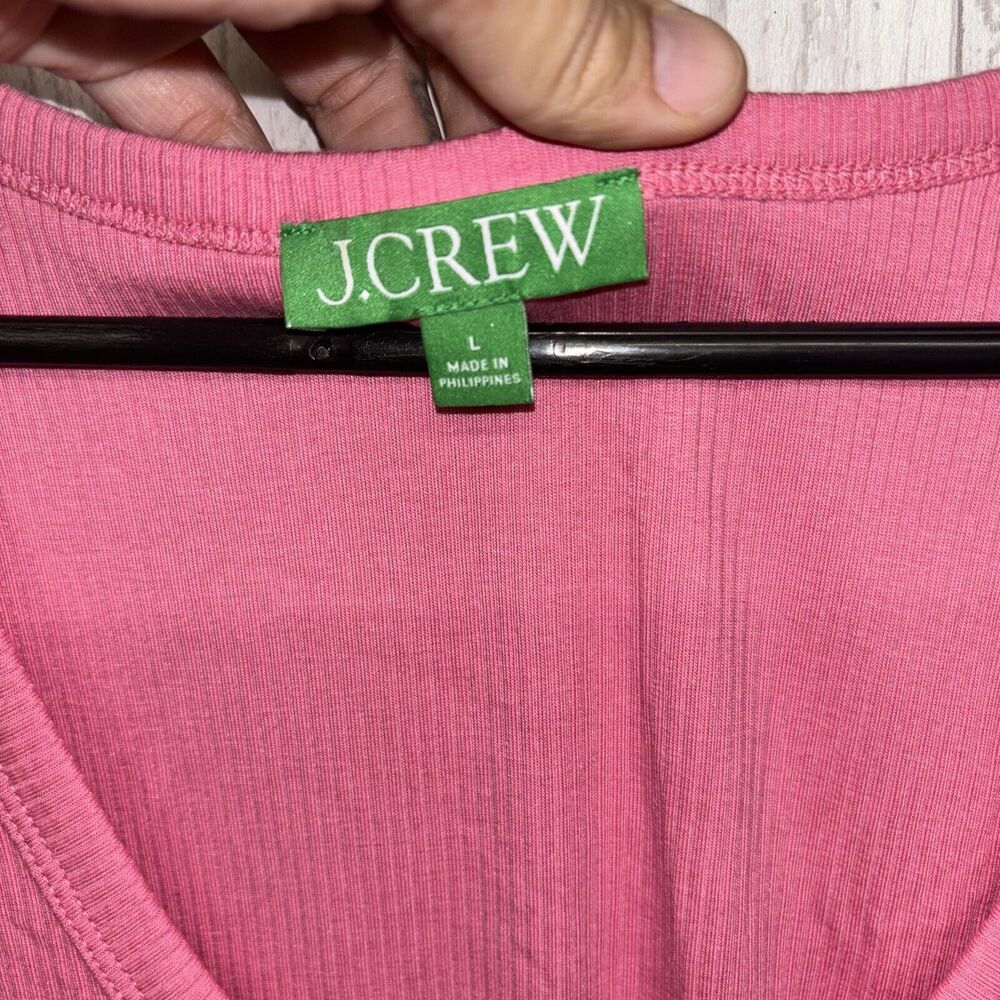 Womens Size L J Crew Ribbed Midi Dress Pink NWOT - Picture 5 of 8